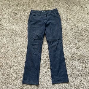 Slight flare denim dress pants